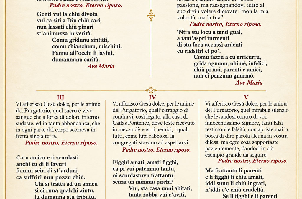 Floridia custodisce una preghiera antica: la Coroncina per le Anime Sante in dialetto siciliano