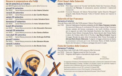 Floridia celebra San Francesco d’Assisi: il programma di domenica 4 ottobre