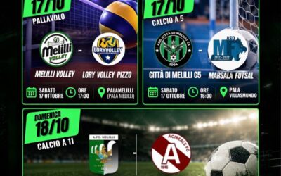Melilli, weekend di grande sport: tre sfide per le squadre di casa