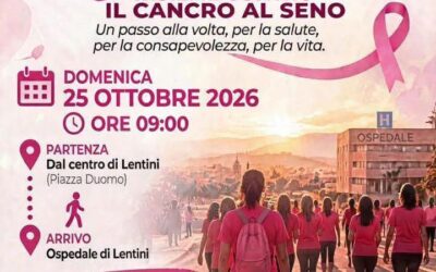 Lentini, camminata insieme contro il cancro al seno: appuntamento il 25 ottobre