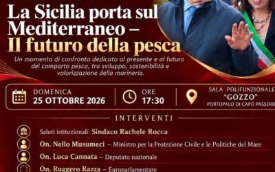 Portopalo, “La Sicilia porta sul Mediterraneo”: al Mo’Sta Fest 2026 il futuro della pesca con il Ministro Musumeci