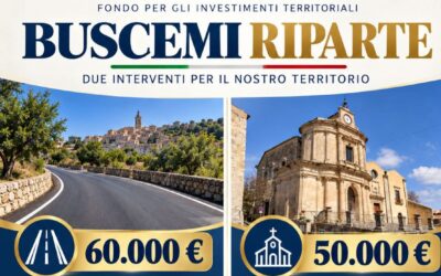 BUSCEMI | 110mila euro dalla Finanziaria ARS | 60mila per le strade e 50mila per la Chiesa di San Giacomo