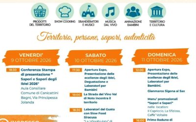 Canicattini Bagni 2026: Programma Ufficiale di “Sapori e Saperi”