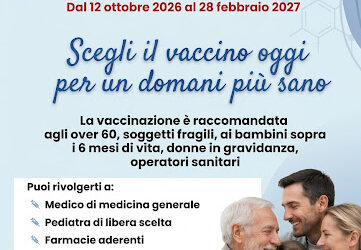Al via dal 12 ottobre la campagna di vaccinazione antinfluenzale dell’Asp di Siracusa