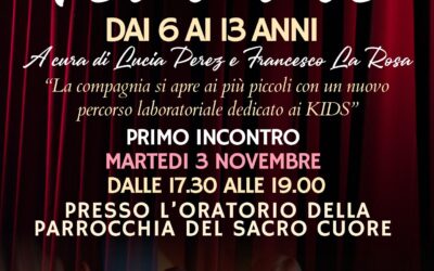 Siracusa, nasce CAMORE KIDS: il teatro come spazio di crescita per bambini e ragazzi al Sacro Cuore